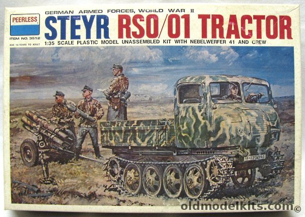 Peerless 1/35 Steyr RSO/01 Tractor with Nebelwerfer 41 and Crew, 3512 plastic model kit